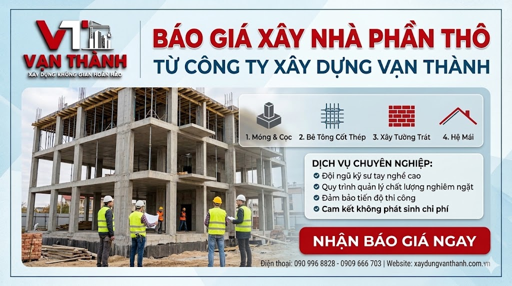 Báo Giá Xây Nhà Phần Thô