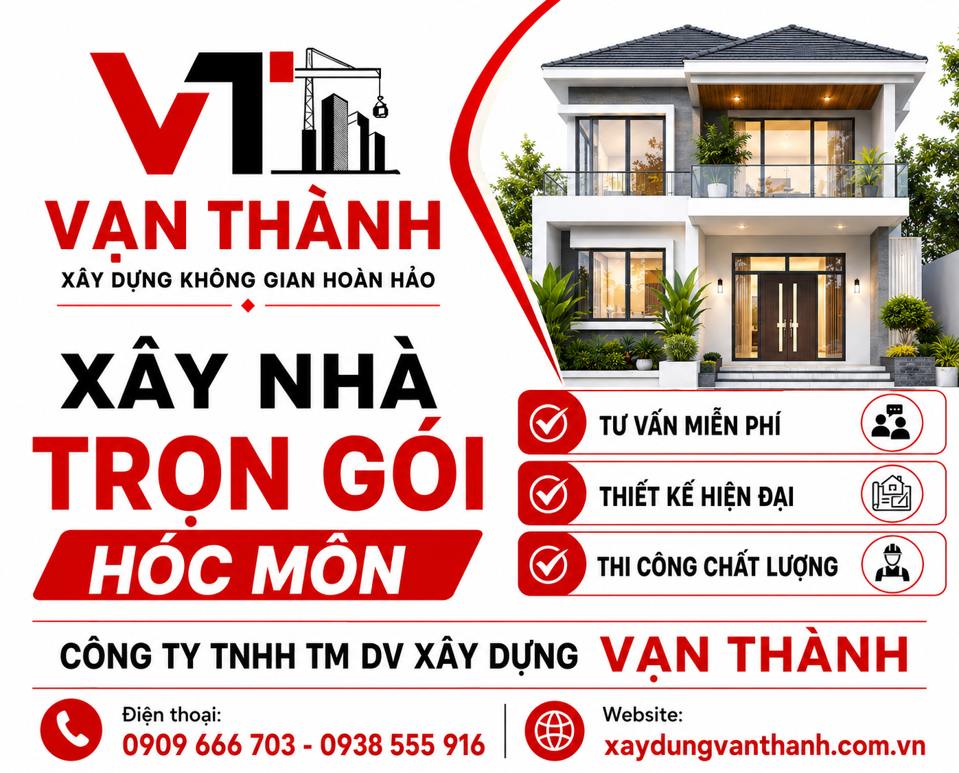 Xây Nhà Trọn Gói Hóc Môn