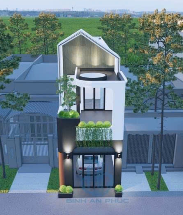 Mẫu nhà phố 3 tầng hiện đại tối ưu NP003